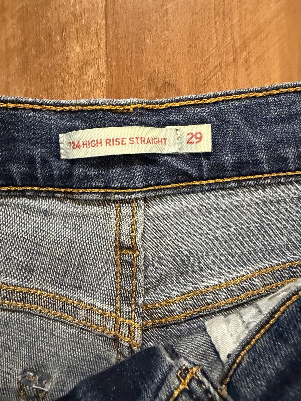 Levi Strauss & Co Women's 724 High Rise Straight Jeans 29 In Blue - Picture 3 of 8